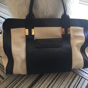 Gorgeous XL Black & Beige Chloe Alice Bag